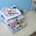 Kasmena Creative Desktop Storage Box Drawer Type Storage Cabinet Cosmetics Cleaning Box Plastic Box Candy Snacks Storage Box JS-108 (2 Layers, Clear)