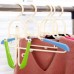 Kasmena Foldable Travel Carried-Friendly Magic Clothing Drying Hangers Shelf Plastic Household Anti-Skip Clothing Hanging Rack (5 Pack) CY-162 (Pink)